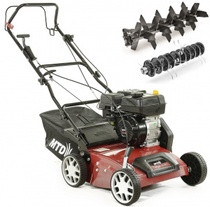 Вертикуттер - аэратор бензиновый MTD Optima 35 VO (PRC, 35 см, МTD ThorX, 123 куб.см., сталь, мусоросборник 45 л, ножи + пружины, 29 кг.)