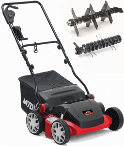 Вертикуттер - аэратор электрический MTD Optima 34 VE (PRC, 1500 Вт., 34 см., ножи + пружины, пластик, 45 л., 14 кг.)