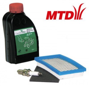 Набор для обслуживания двигателей MTD ThorX с верт. валом - (ThorX 35, 45, 55 и ThorX OHV 400/500/600, воздушный фильтр, свеча зажигания и масло)