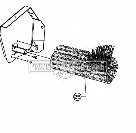 Щетина в сборе MTD для Optima PS 700 до 2016 года вып. (1 шт., круглый вал, для полного комплекта требуется 2 шт.)