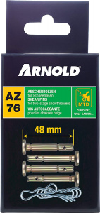 Комплект из 4-х срезных пальцев и шплинтов Arnold by MTD 6х48 мм для снегоуборщиков MTD, Craftsman с шириной ковша 84-115 см.