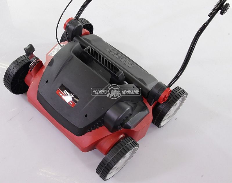 Вертикуттер - аэратор электрический MTD Optima 37 VE (PRC, 1600 Вт., 37 см., ножи + пружины, пластик, 45 л., 14 кг.)