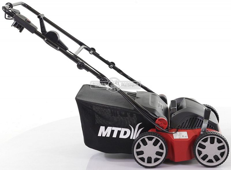 Вертикуттер - аэратор электрический MTD Optima 37 VE (PRC, 1600 Вт., 37 см., ножи + пружины, пластик, 45 л., 14 кг.)