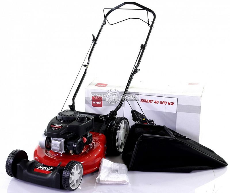 Газонокосилка бензиновая MTD Smart 46 SPO HW (HUN, 46 см., МTD ThorX 40, 123 куб.см., 60 л., сталь, 26 кг.)