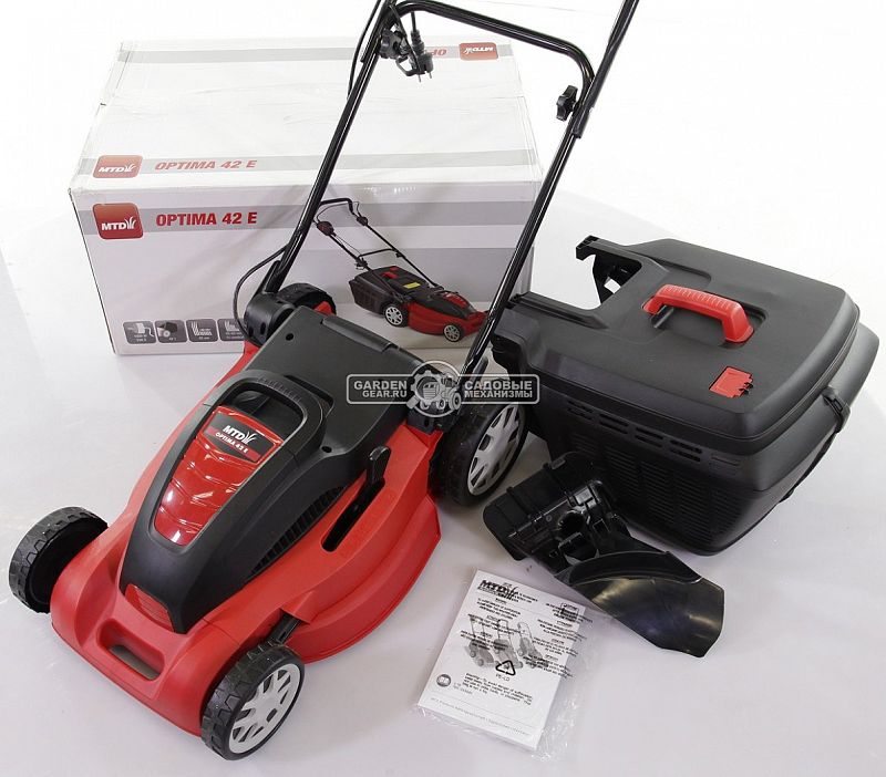 Газонокосилка электрическая MTD Optima 42 E (PRC, 1800 Вт, 42 см, 47 л, 15,7 кг.)