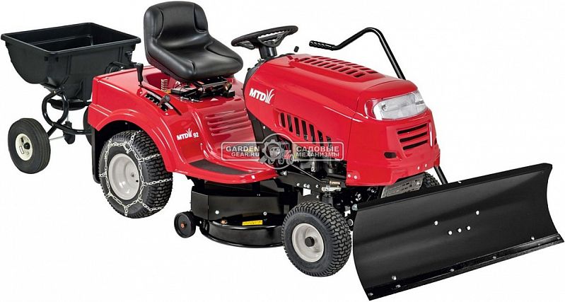 Разбрасыватель удобрений и песка MTD 39 кг., ширина разброса 200-250 см. для всех садовых минитракторов