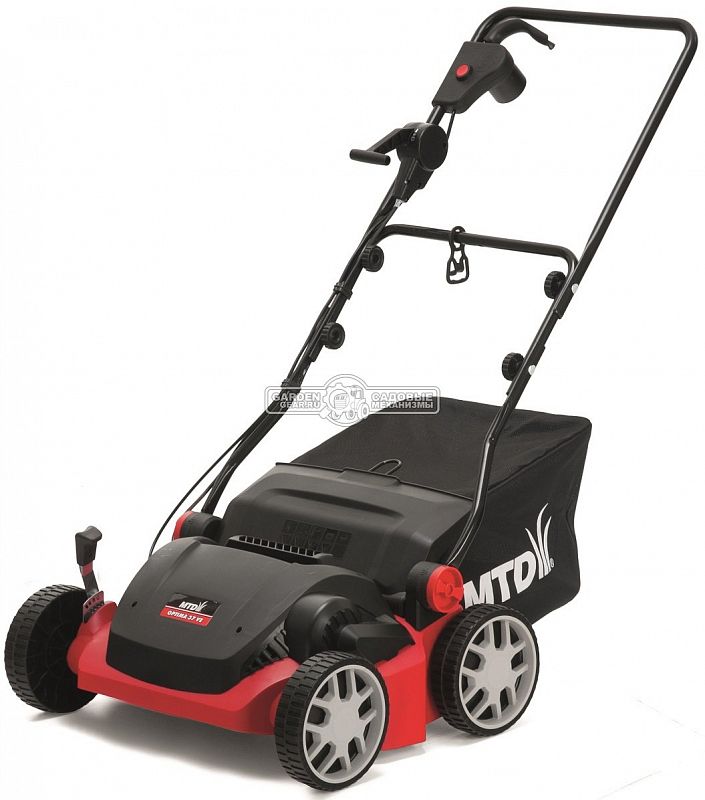 Вертикуттер - аэратор электрический MTD Optima 37 VE (PRC, 1600 Вт., 37 см., ножи + пружины, пластик, 45 л., 14 кг.)