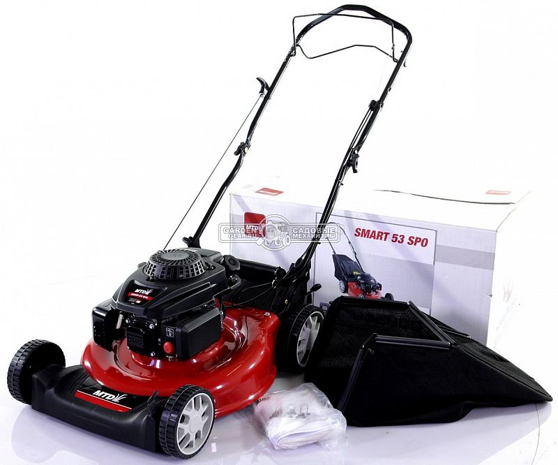 Газонокосилка бензиновая MTD Smart 53 SPO (HUN, 53 см., МTD ThorX 50, 159 куб.см., сталь, 70 л., 34 кг.)