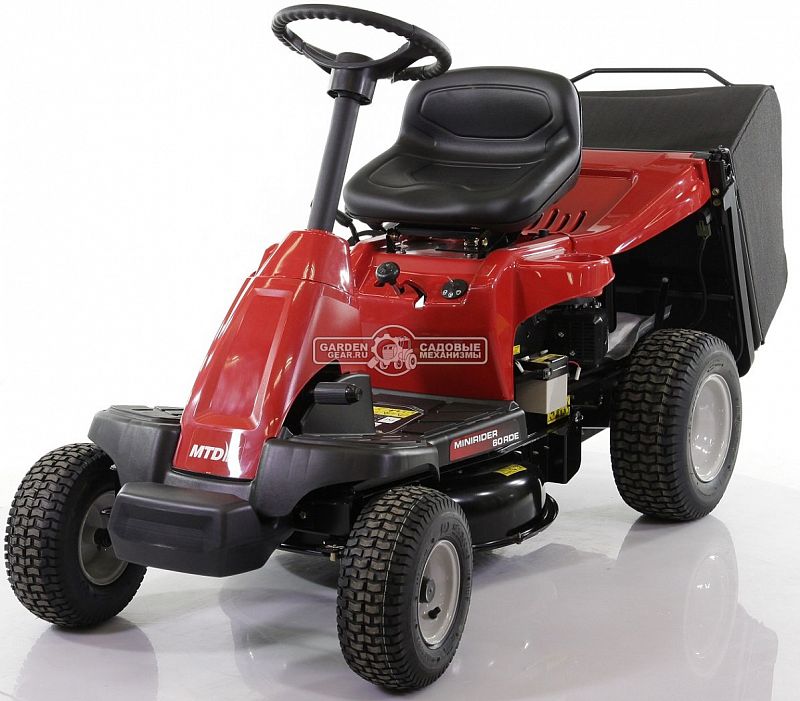 Садовый минирайдер MTD Minirider 60 RDE (USA, MTD, 196 куб.см., механика, травосборник 150 л., ширина кошения 60 см., 140 кг.)